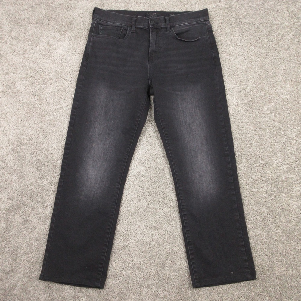 Lucky Brand Jeans Mens 32x27 (Tag 32x32) Black 221 Straight Faded Denim Pants